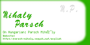 mihaly parsch business card